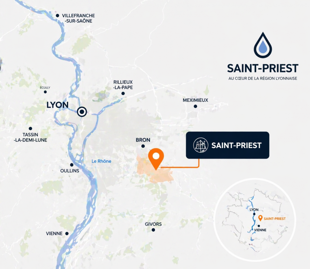 recherche fuite d'eau saint priest avec Sedimo